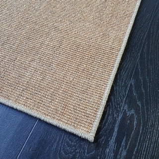 70cm x 1mtr Fine Ribbed Castlemaine Sisal with Tan Overlock Border $60